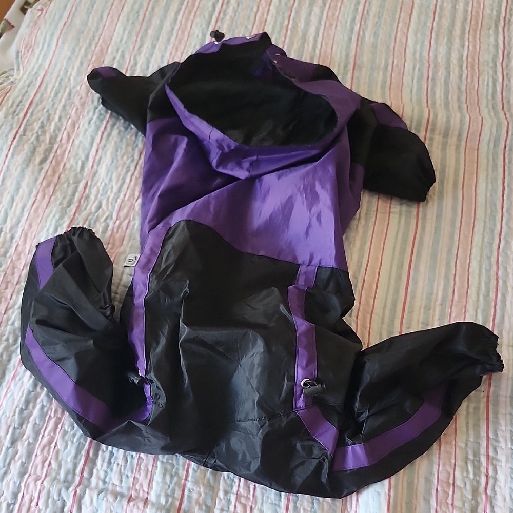 LoveLongLong Purple and Black Hooded Jacket
